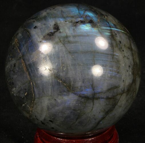 Flashy Labradorite Sphere - Great Color Play #37102